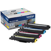 Brother Genuine TN223 4PK Standard-Yield Toner Cartridge Multipack