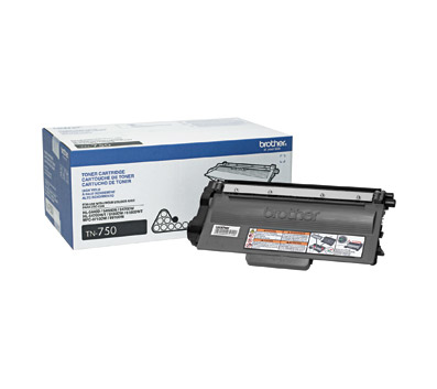 Cartouche de toner noir Brother TN750, rendement élevé