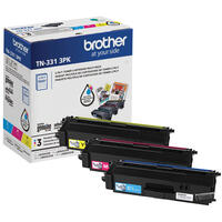 Lot de 3 cartouches de toner couleur à rendement standard authentiques Brother TN331