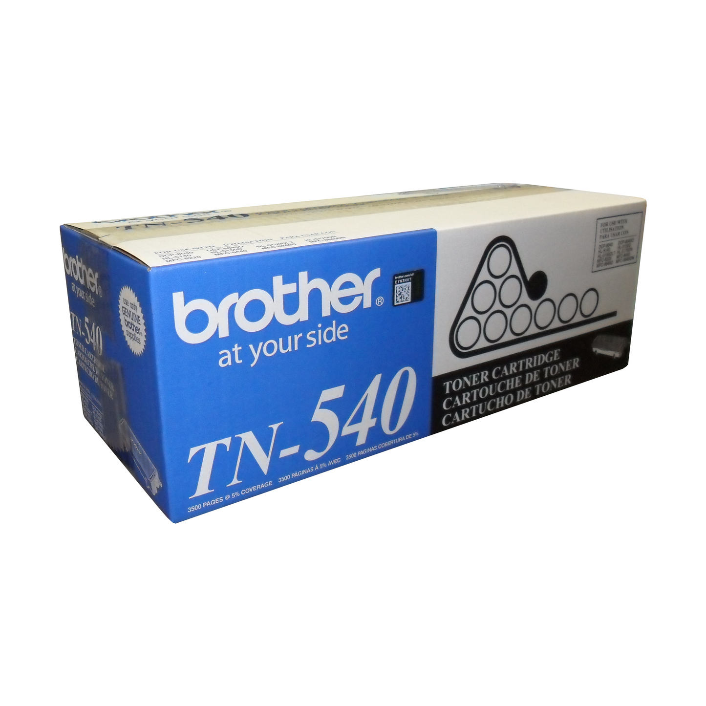 Brother TN540 Black Toner Cartridge, Standard Yield