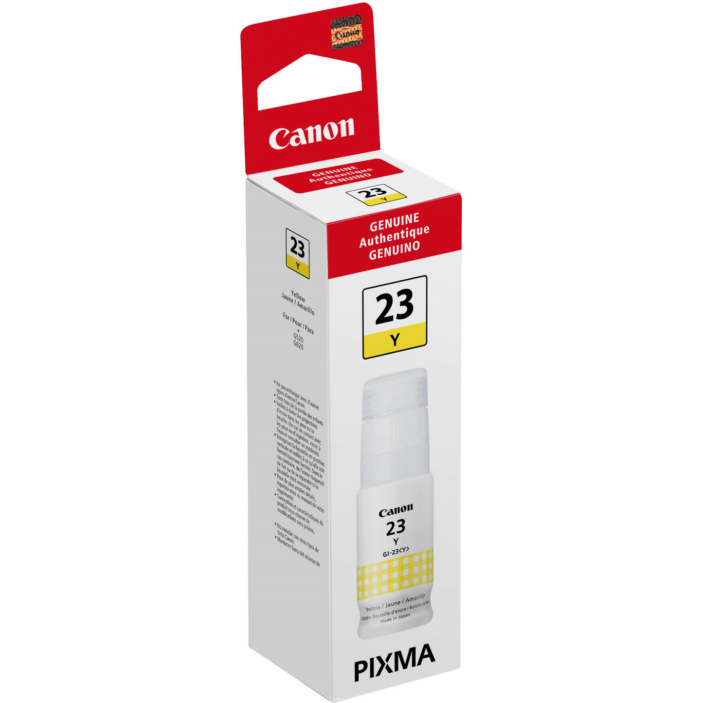 Bouteille d'encre jaune Canon GI-23 4687C001 - Compatible uniquement avec G620